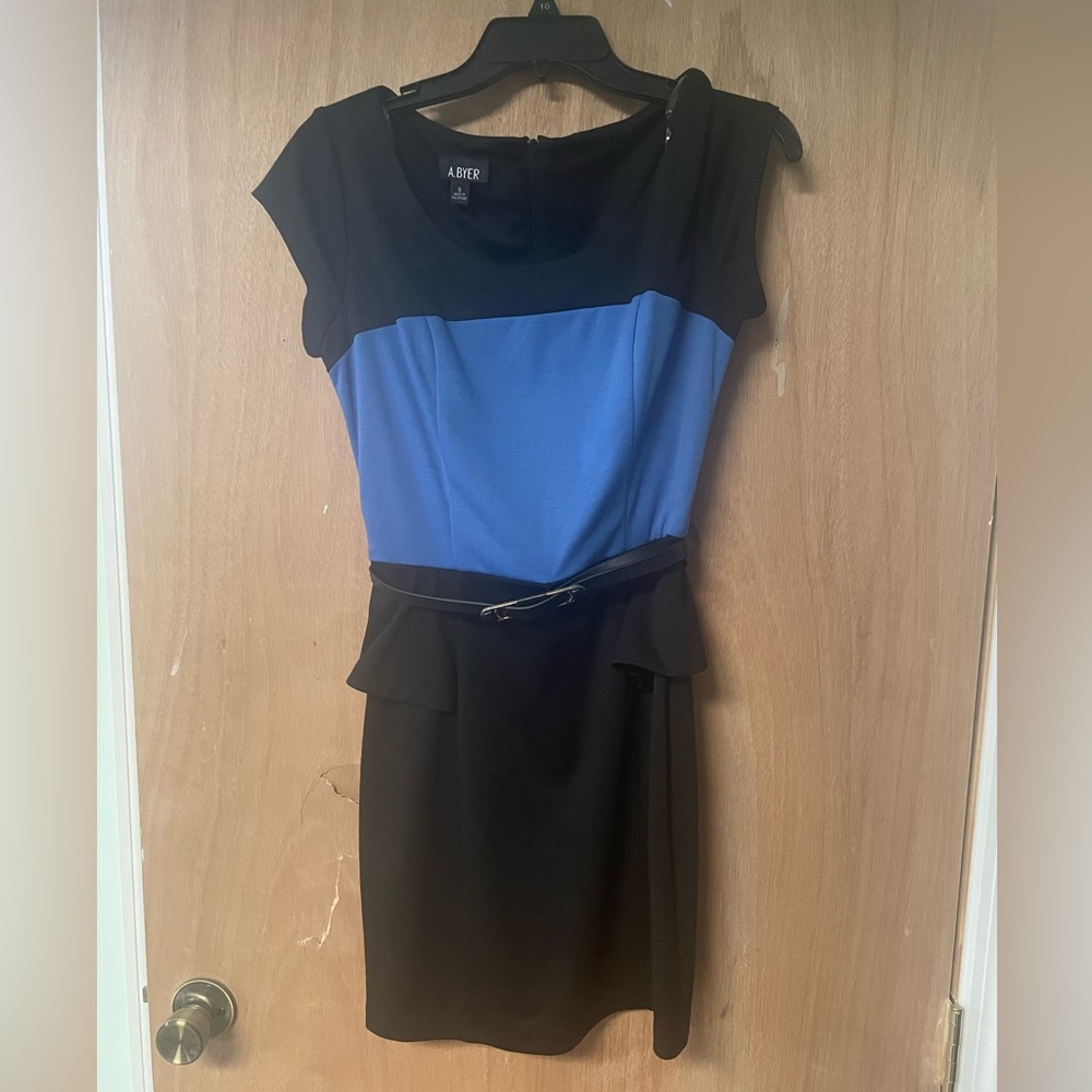 Size 9 blue and black dress
